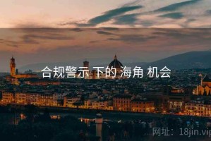 合规警示 下的 海角 机会