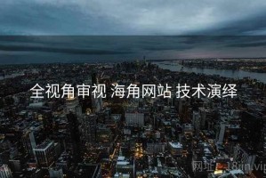 全视角审视 海角网站 技术演绎
