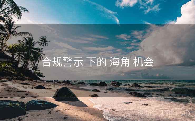 合规警示 下的 海角 机会