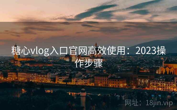 糖心vlog入口官网高效使用：2023操作步骤