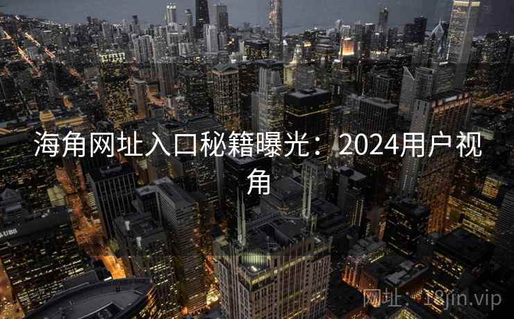 海角网址入口秘籍曝光：2024用户视角