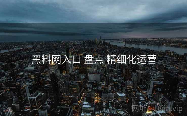 黑料网入口 盘点 精细化运营