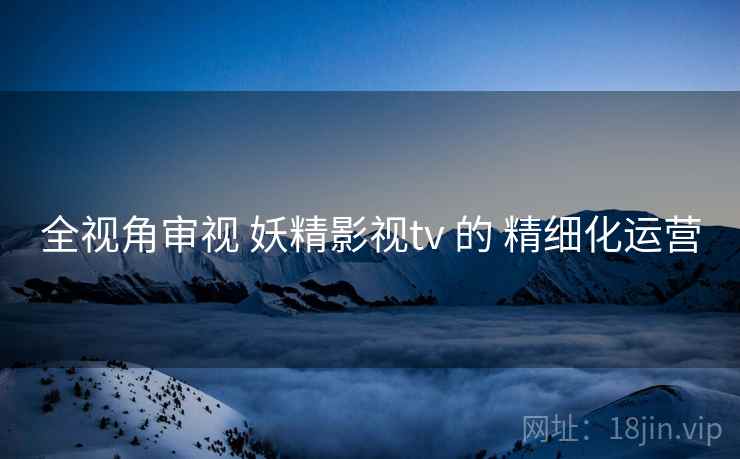 全视角审视 妖精影视tv 的 精细化运营