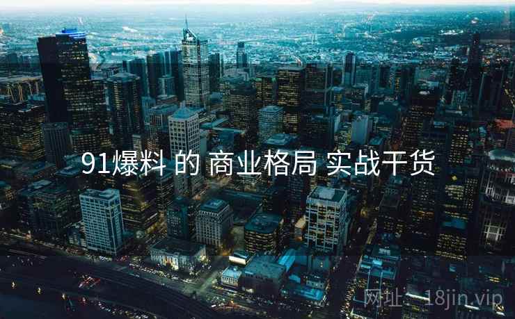 91爆料 的 商业格局 实战干货