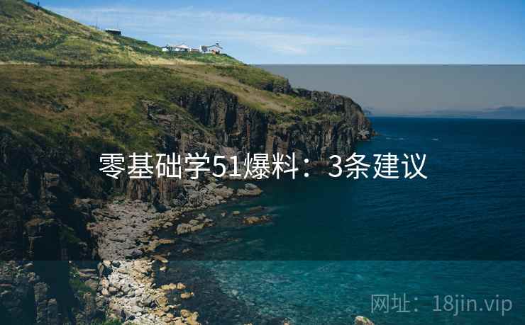 零基础学51爆料：3条建议