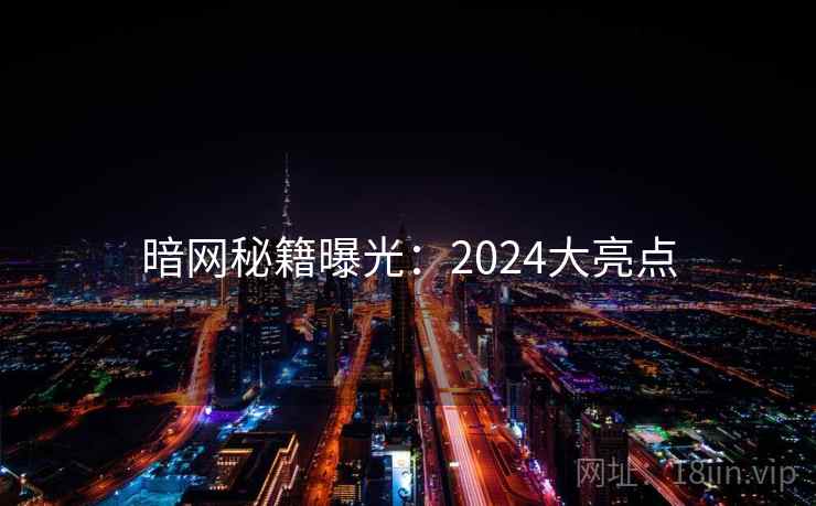 暗网秘籍曝光：2024大亮点
