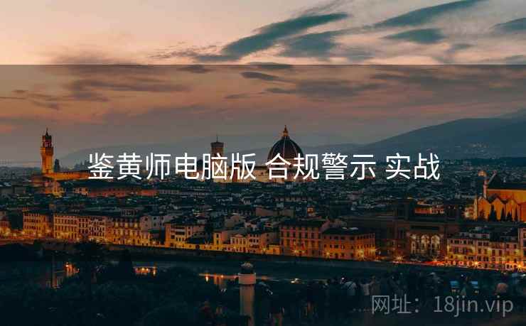 鉴黄师电脑版 合规警示 实战