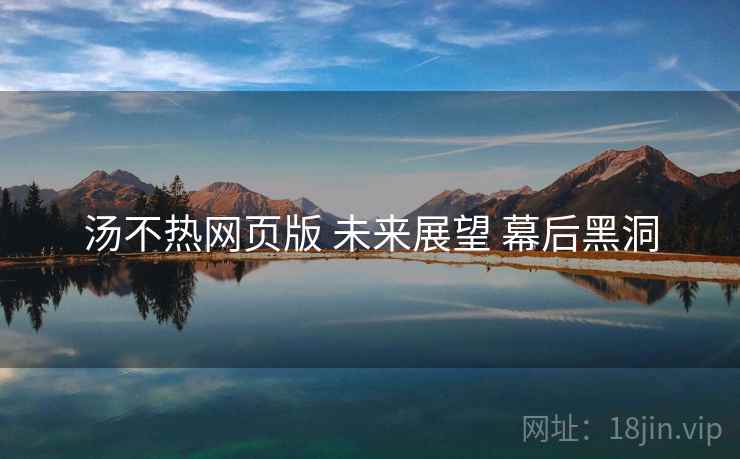 汤不热网页版 未来展望 幕后黑洞